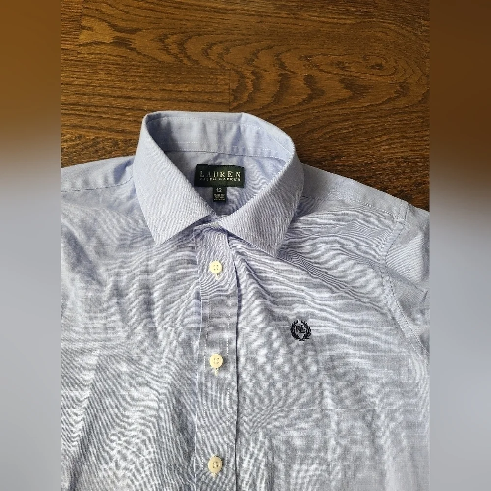 Lauren Ralph Laren Light Blue Boys Shirt Sz.12